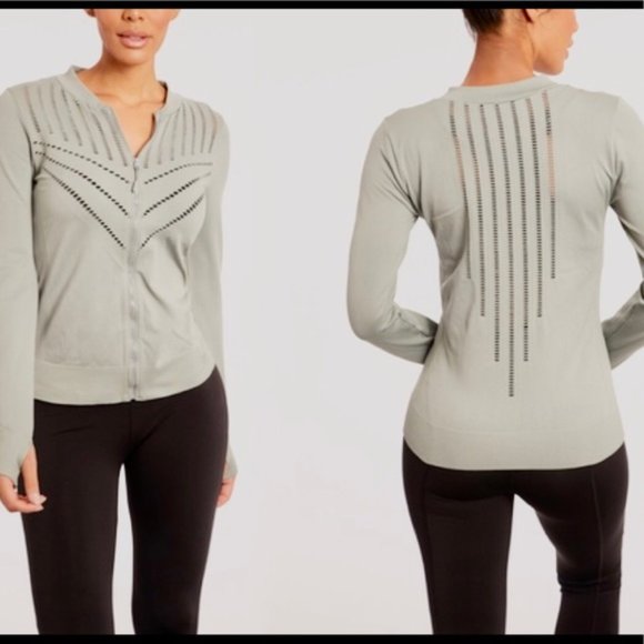 Marika Gray Laser Cut Athletic Jacket-Small NWT - Picture 4 of 4
